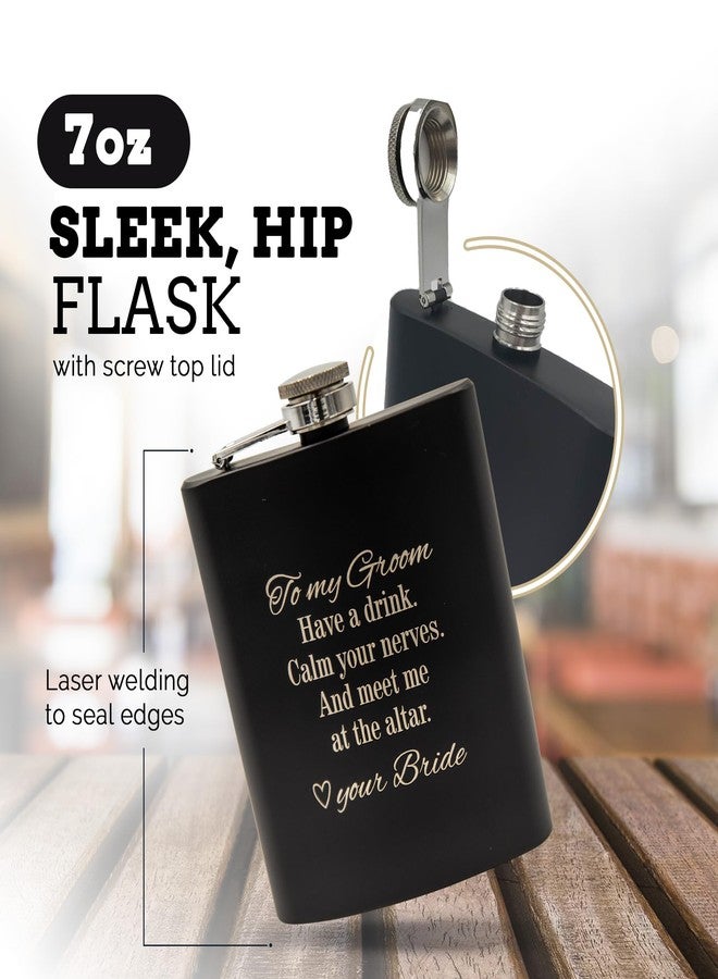 Pretty Inappropriate Groom Gifts from Bride on Wedding Day, Gifts for Groom to be, Fiance Gifts for Him, Bride and Groom Flask, Groom Gift, Groom Engagement, Wedding Gift for Husband, Future Husband Gifts, Hip Flask (GB) - Image 2